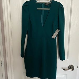 Lulus long sleeve green dress